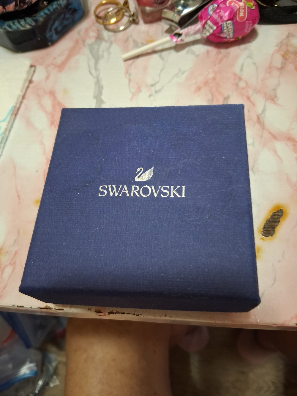 Swarovski Blue Jewelry Box with Logo